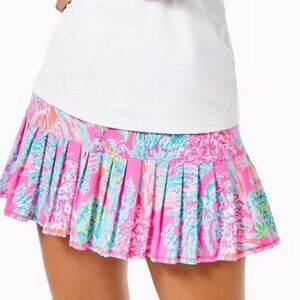 Lilly Pulitzer UPF 50+ Luxletic Taye Skort in Prosecco Pink Seaing Things L NWT